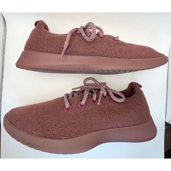 Allbirds Men's Wool Runners Size 9 Hazy Burgundy Running Athletic Sneakers - Picture 6 of 9